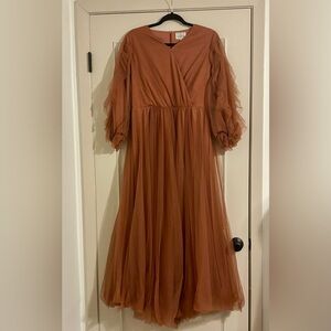 Dainty Jewell’s Charmed to Meet You Dress in Burnt Orange